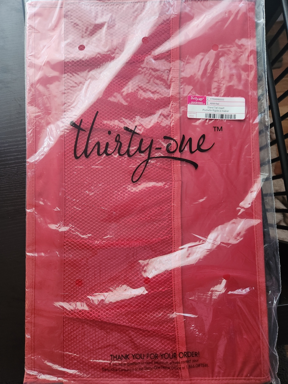 Thirty-One Red Organizer Tote/Insert